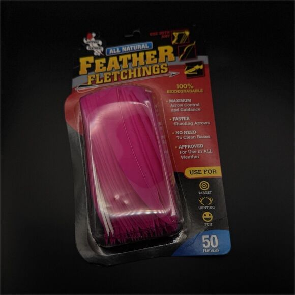Gateway Other - Gateway Feather Arrow Fletchings Left Wing 5in Pink Shield Target 50ct